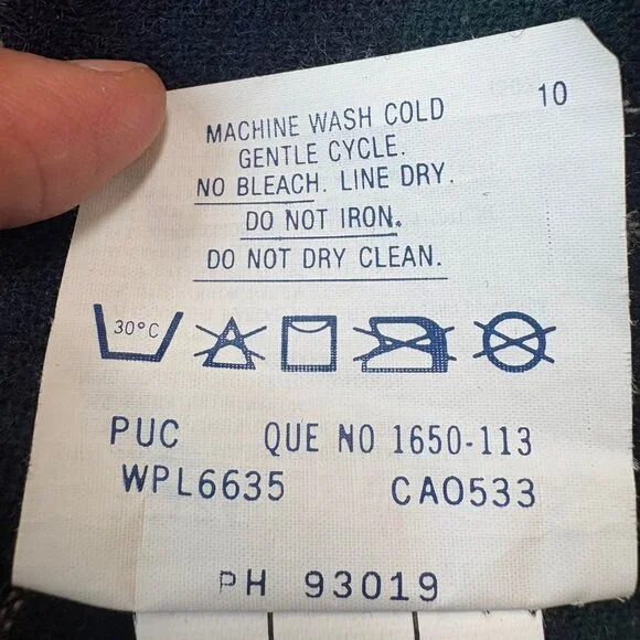 Vintage Woolrich Waxed Cotton Raincoat Jacket Women's M Olive Green Wool Tartan - Picture 7 of 10